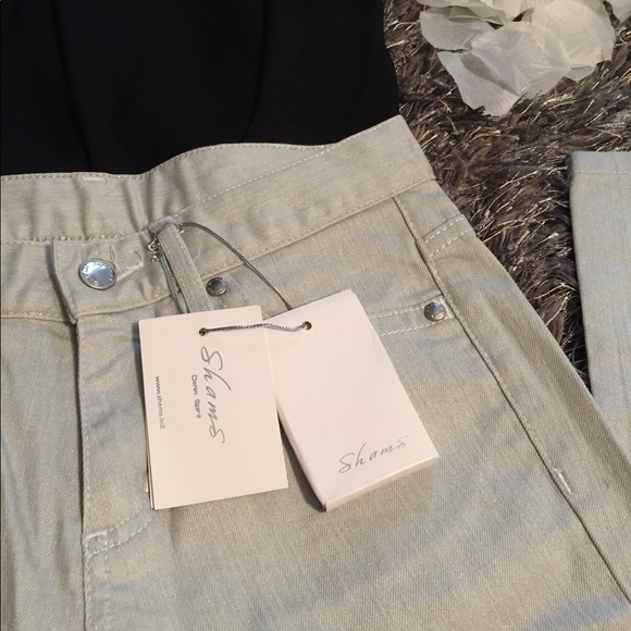 Shams gray trousers with fine silver threads NWT - Picture 4 of 7